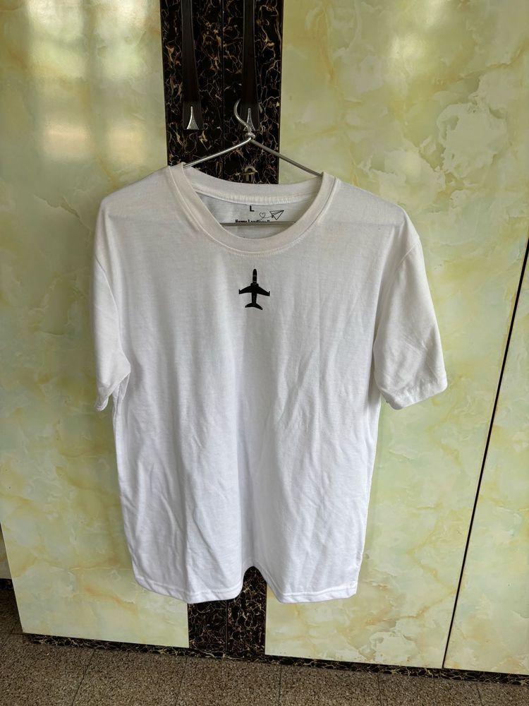 White Airplane Graphic Tee