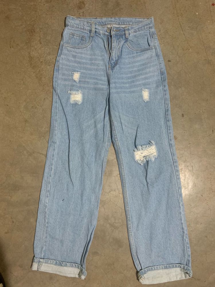 Ripped Light Wash Jeans