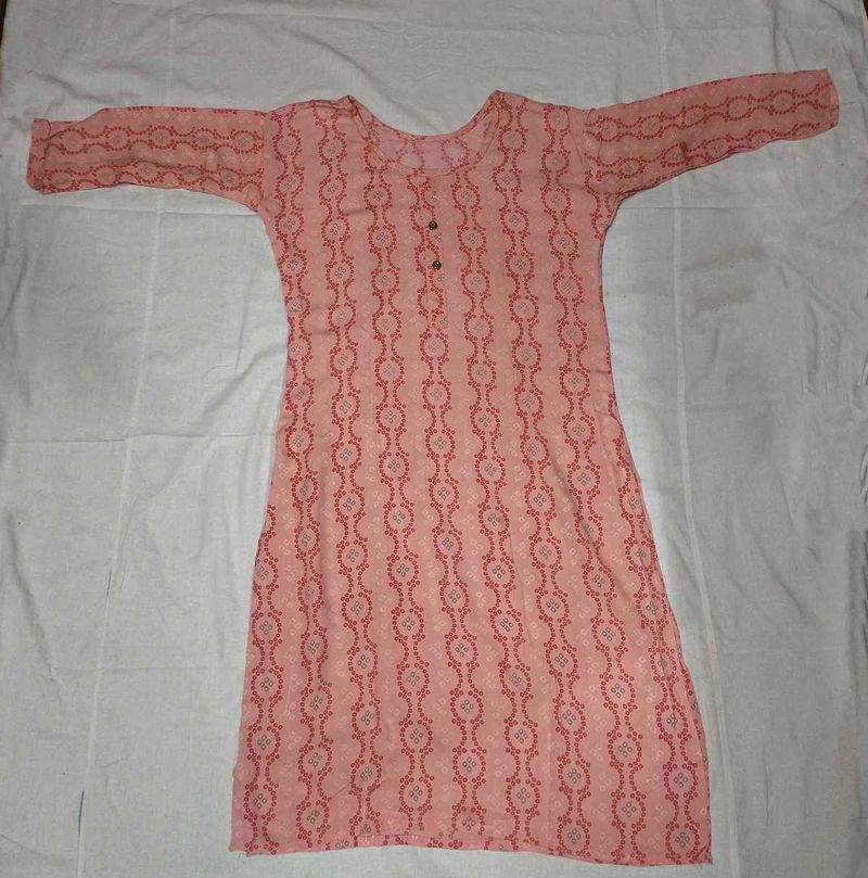Peach Colour Kurti 💞