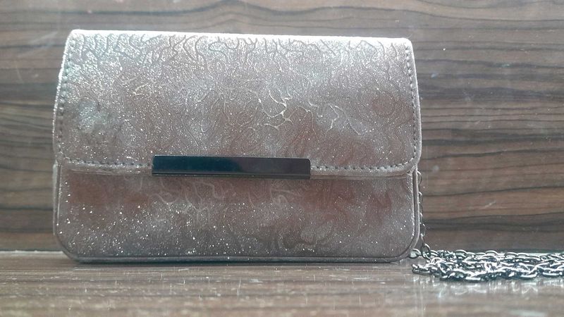 Golden And Silver Mixed Clutch