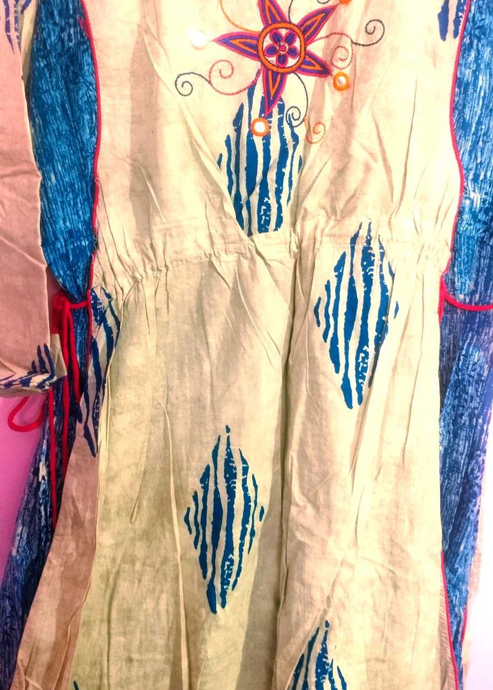 Colorful Embroidered Dress