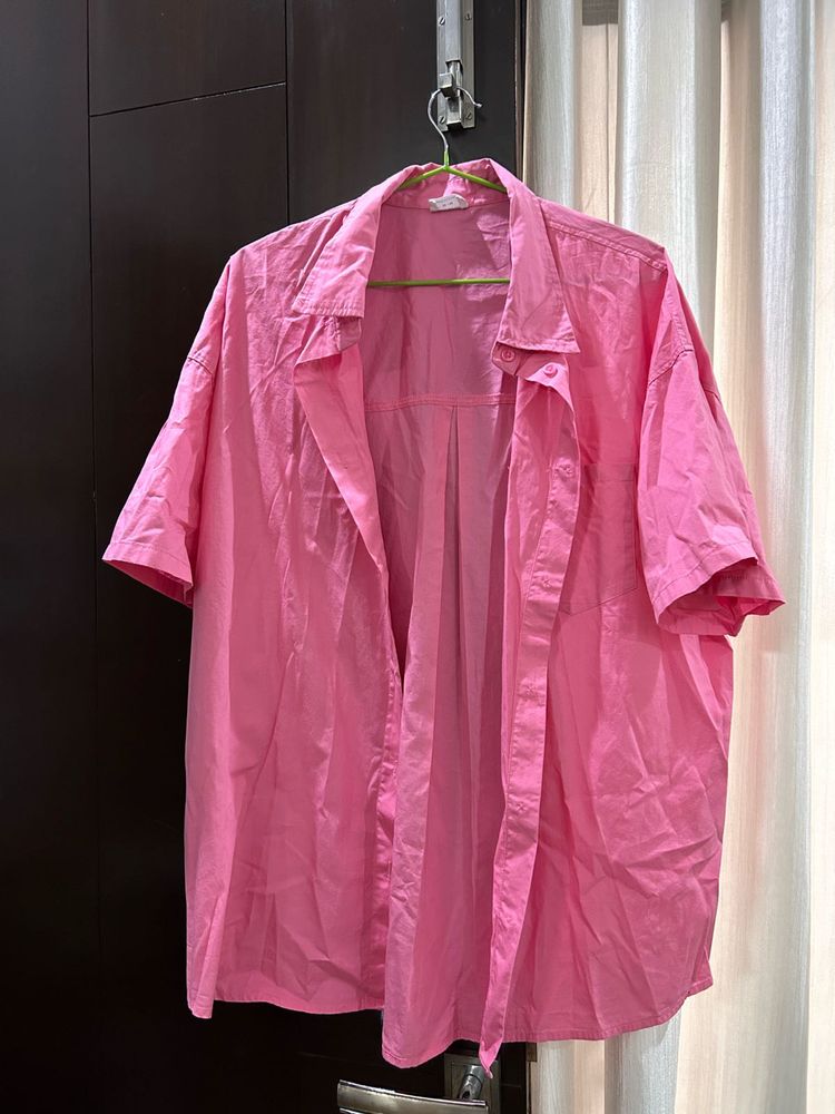 HALF SLEEVES PINK SHIRT🌸
