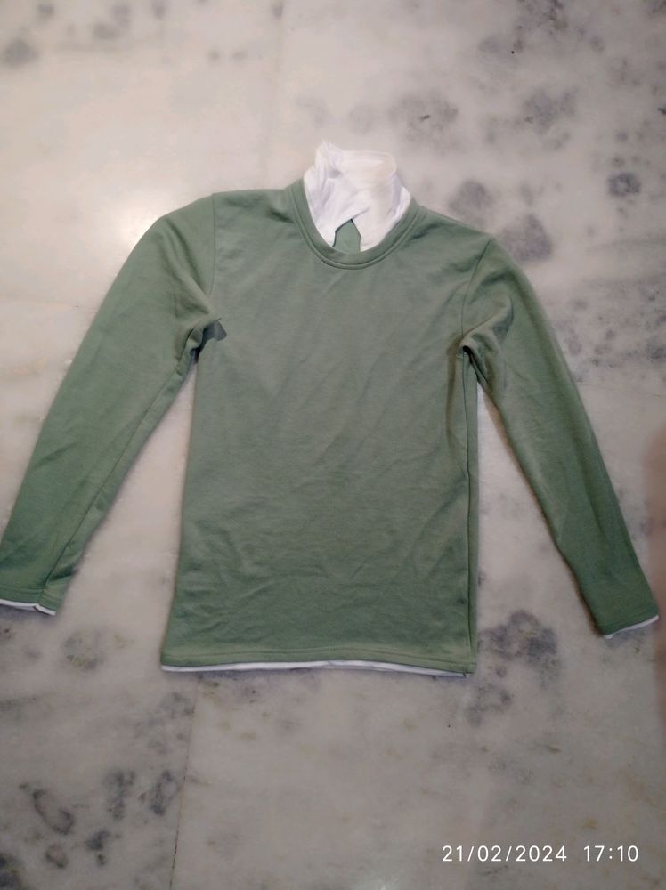 Tshirt Olive Green Light Colour Casual