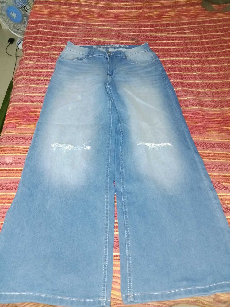 Wide Leg Denim Jeans