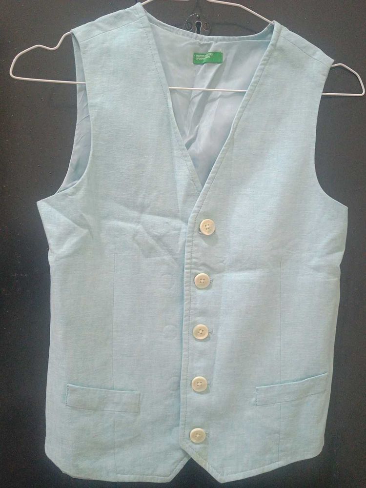 Benetton Light Blue Vest