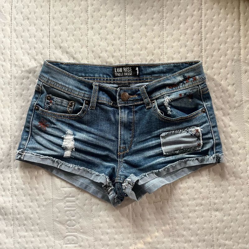 y2k Denim Distressed Shorts
