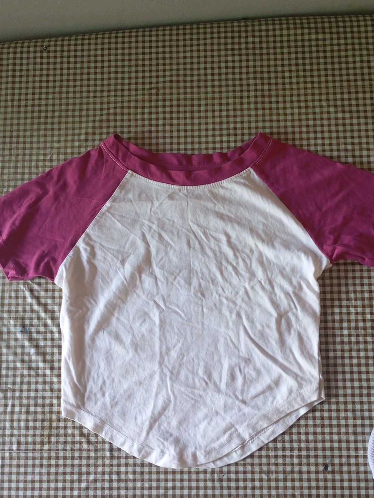 Raglan Sleeve Crop Top