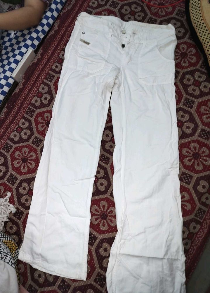 White Diesel Flare Leg Jeans