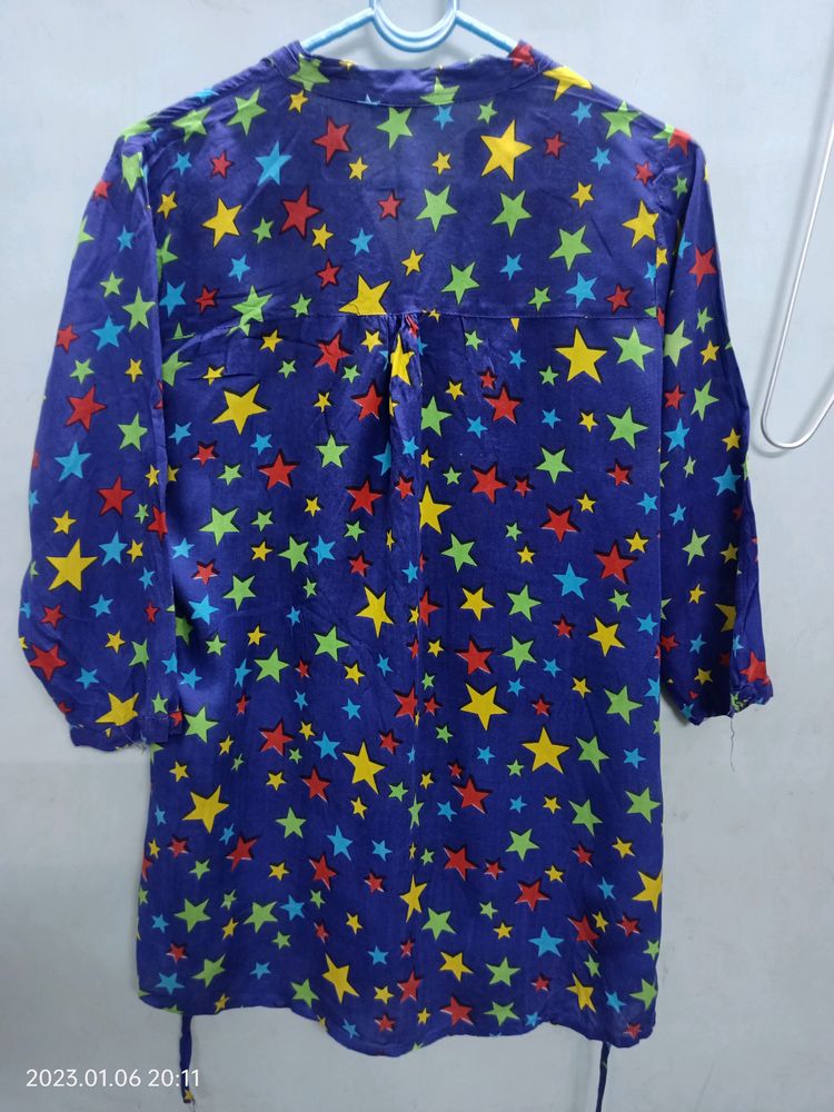 Beautiful Blue Top Rayon Material