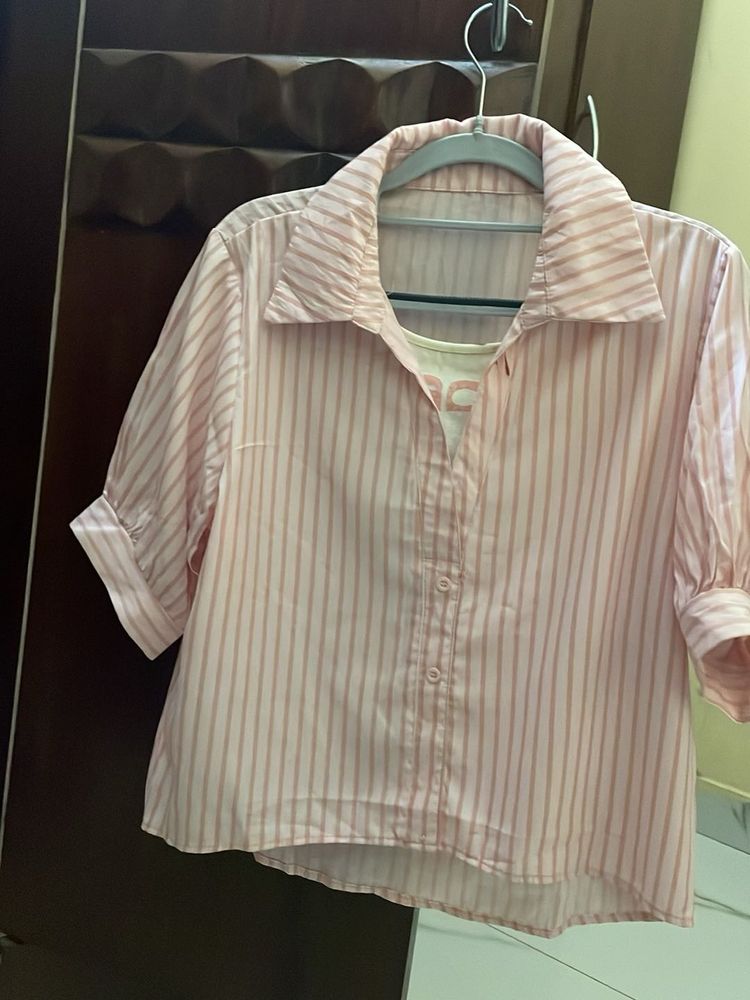 Striped Button-Up Top
