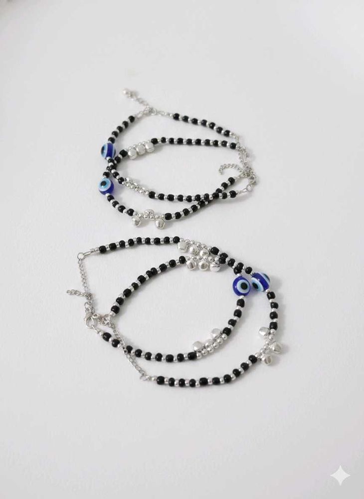 Evil Eye Anklets (Set of 2)