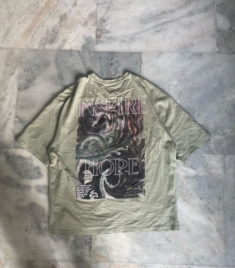Zudio Printed Oversized Tee L Size