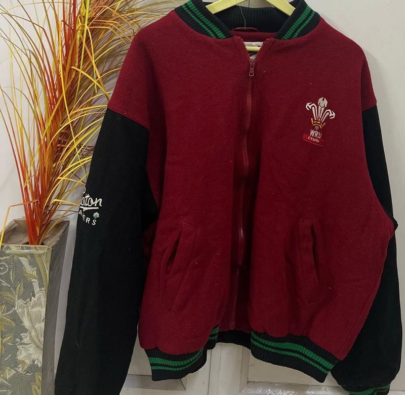 Vintage Wales WRU Rugby Varsity Jacket