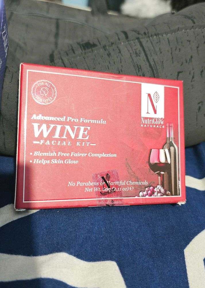 NutriGlow Wine Facial Kit - New