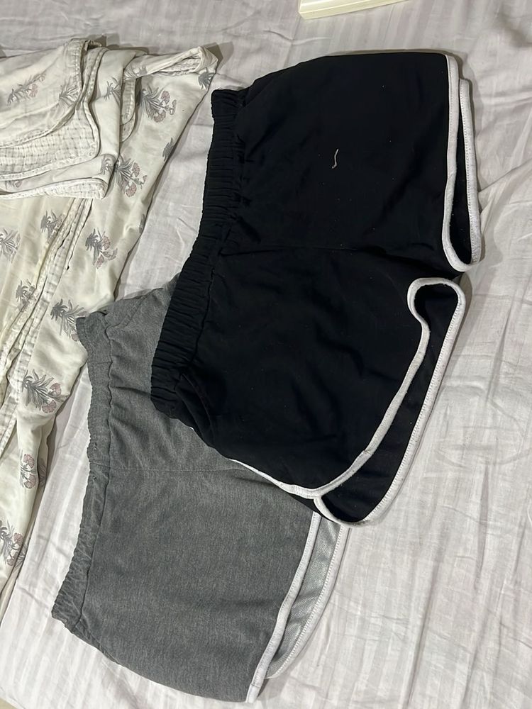 Black And Grey Shorts Combo