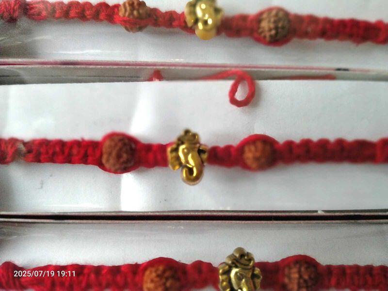 Rudraksha Ganesh Rakhi Set 6