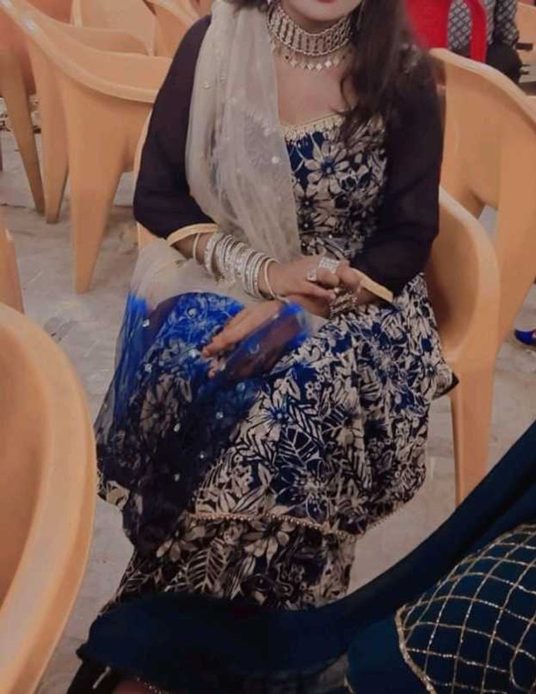 Elegant Blue Embroidered Salwar Kameez