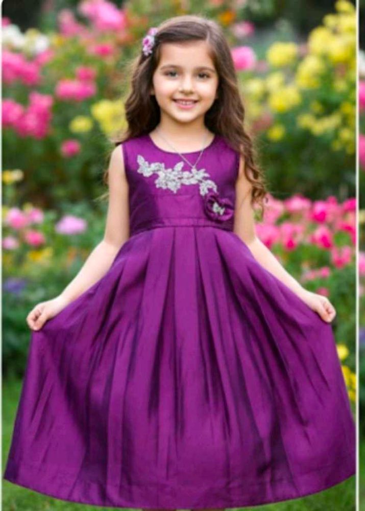 Adorable Purple Kids Party Dress