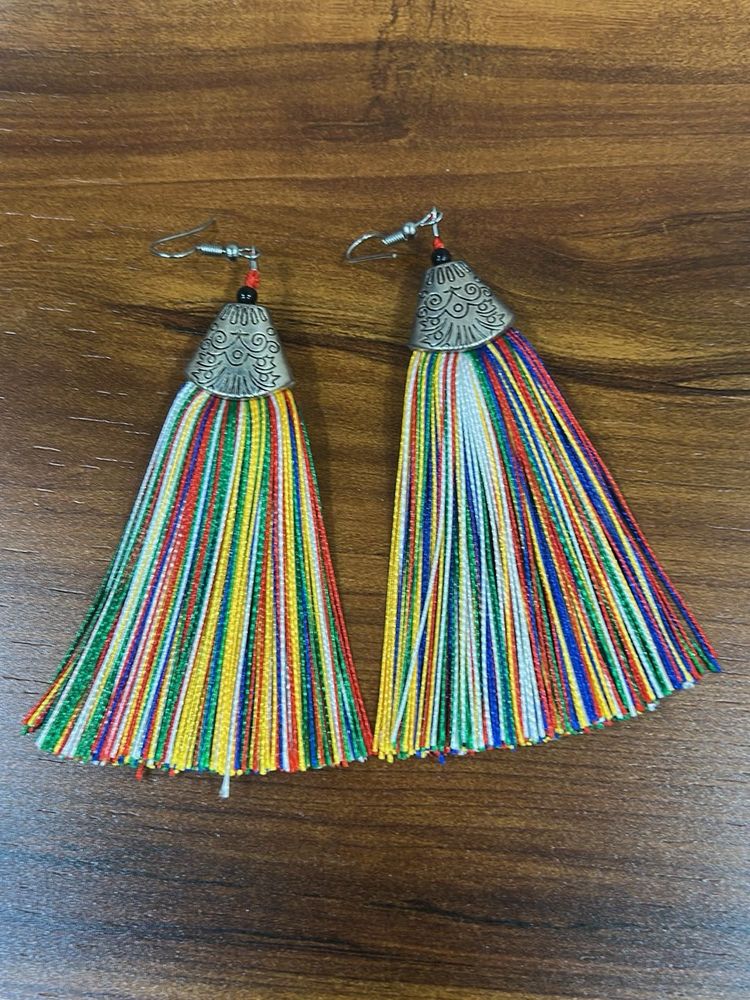 Rainbow Tassel Earrings