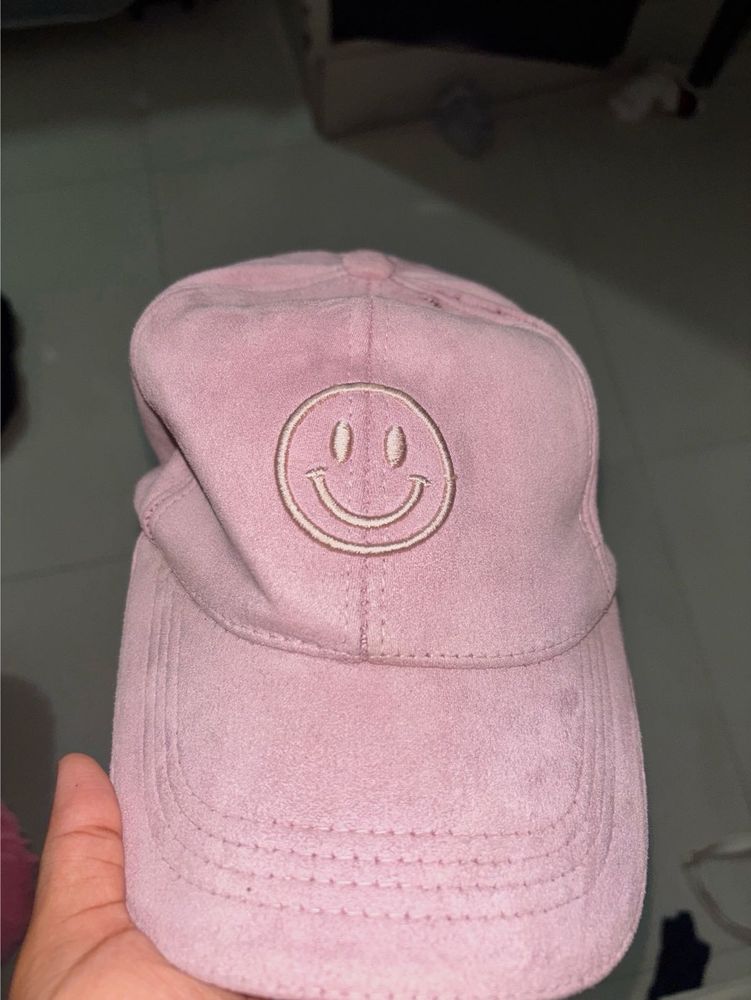 Pink Smiley Cap