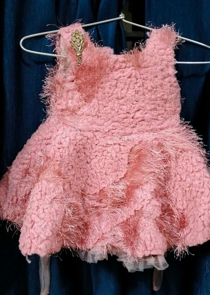 Pink Fuzzy Statement Dress