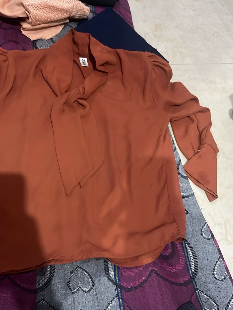 Elegant Bow Tie Blouse