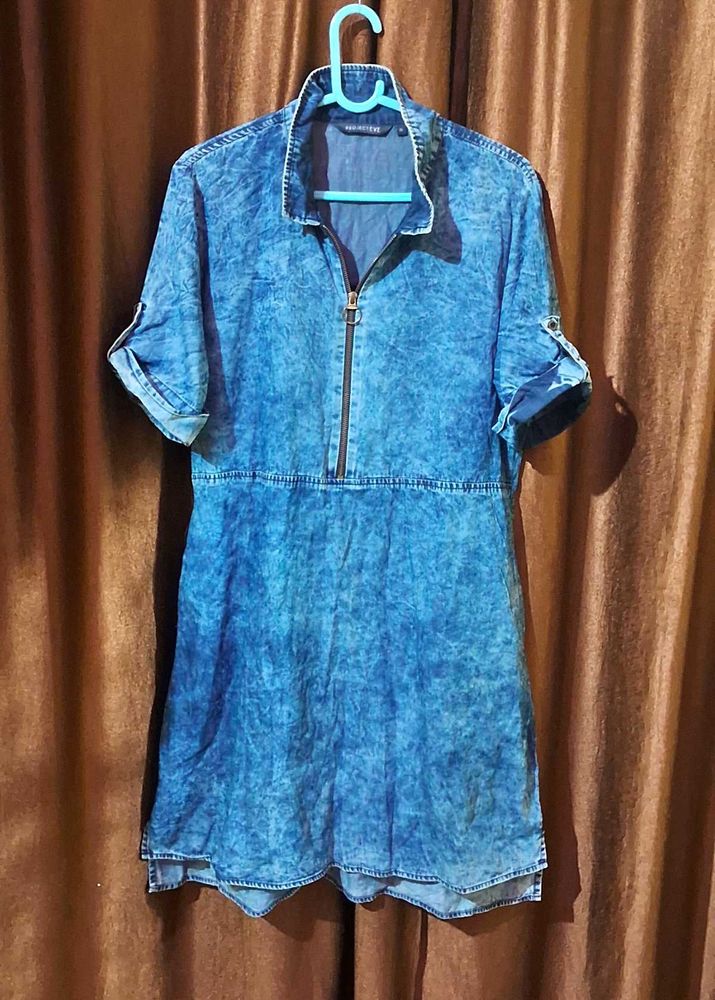 Denim Dress With 2 Side Pockets Size 40 inches