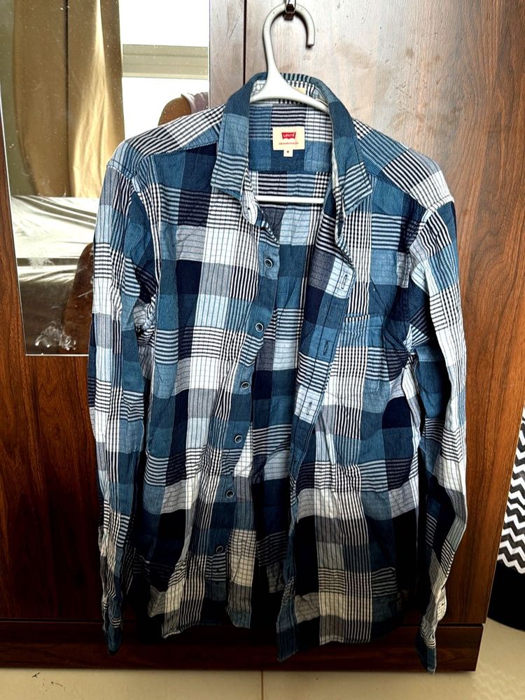 Levi&#39;s Blue Checked Shirt