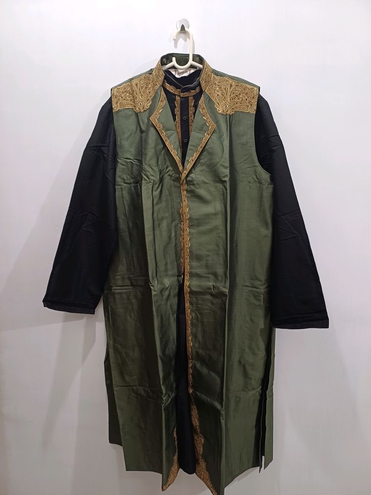 Jacket + Kurta + Chudidar Set (Heavy Embroidery)