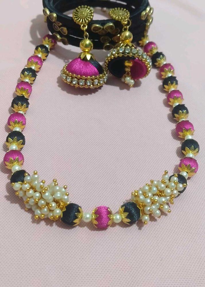 Combo Silk Thread Necklace Set 🥰