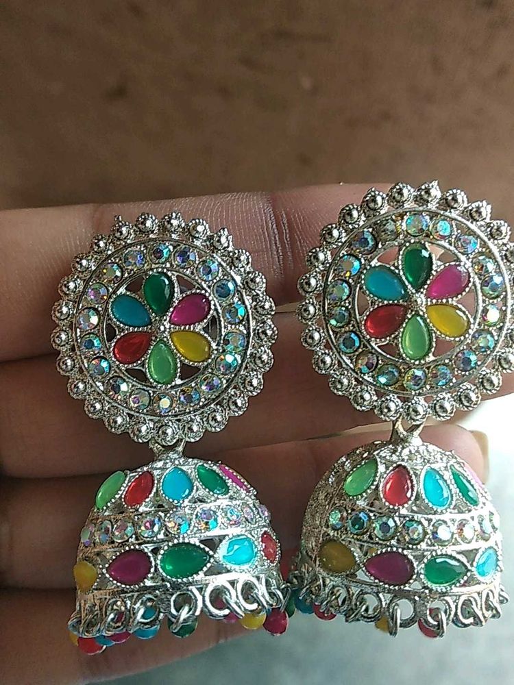Colorful Jhumka Earrings