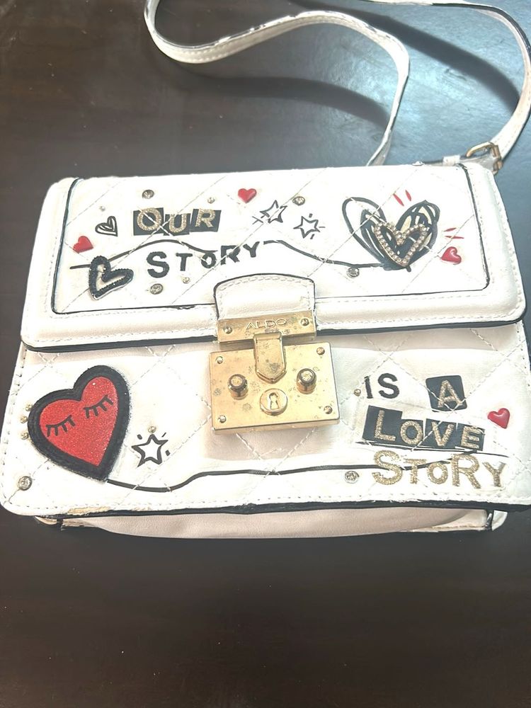 ALDO Hand Painted sling Bag( Pre Owned)