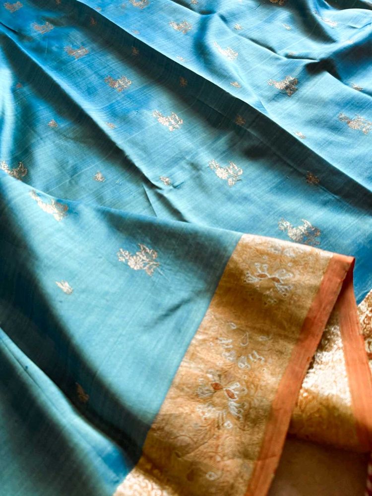 Pure Silk Kanjivaram Blue Lagoon