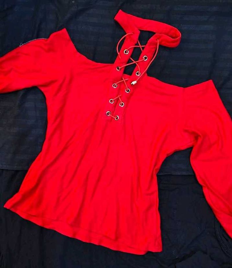 Lace-Up Halter Neck Top