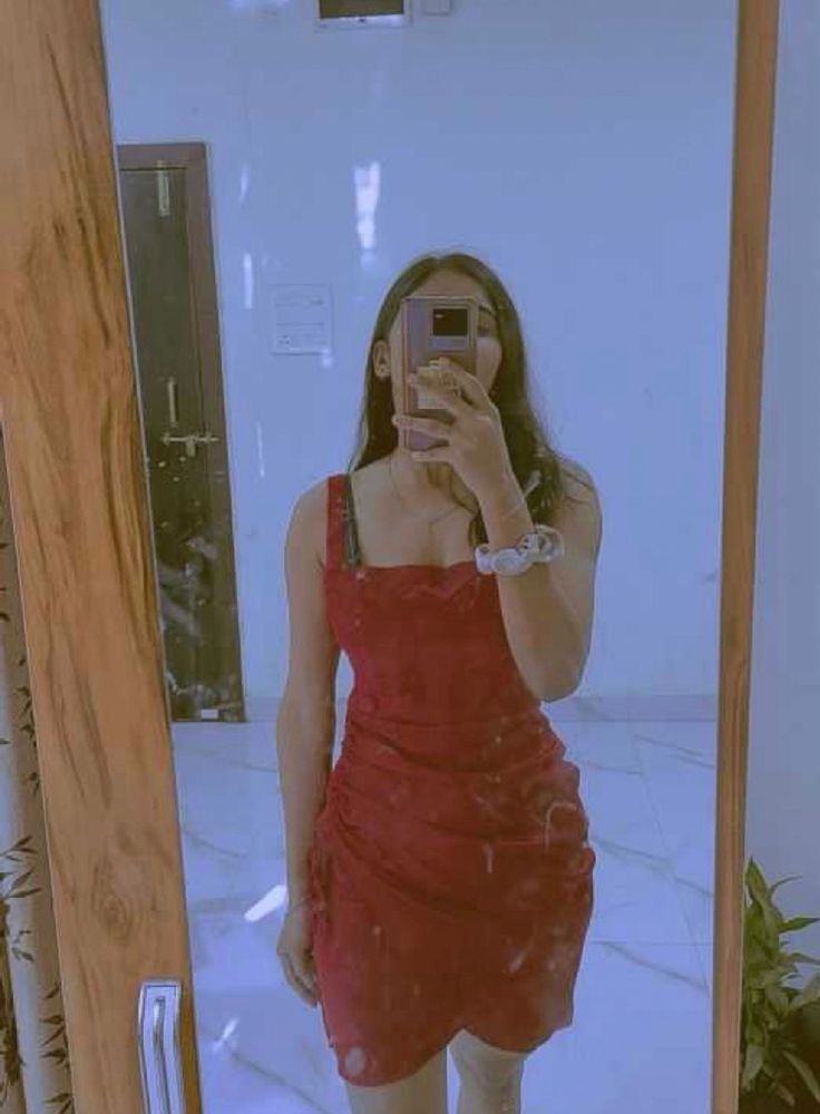 Bodycon Red Satin Dress