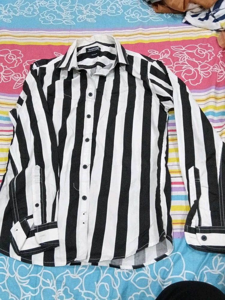 Unisex Striped Black &amp; White Shirt