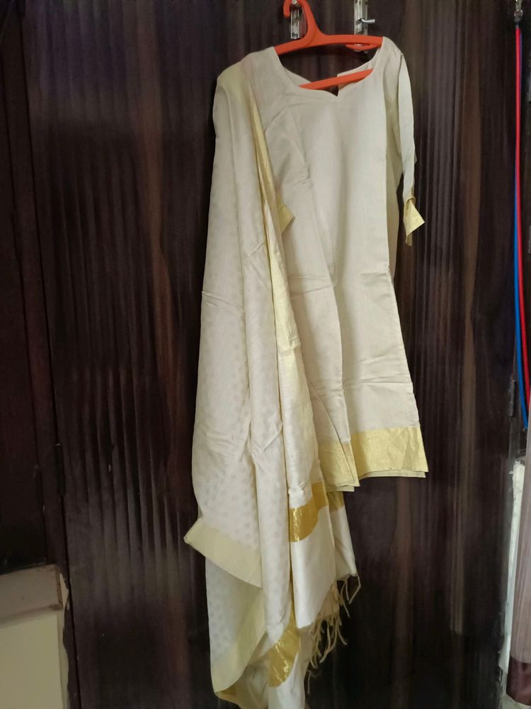 Chanderi Kurta And Bful Elegant Dupatta