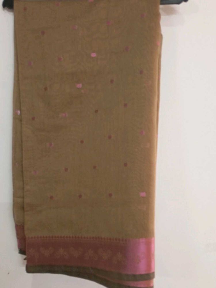 Mysore Silk Copper Border Saree