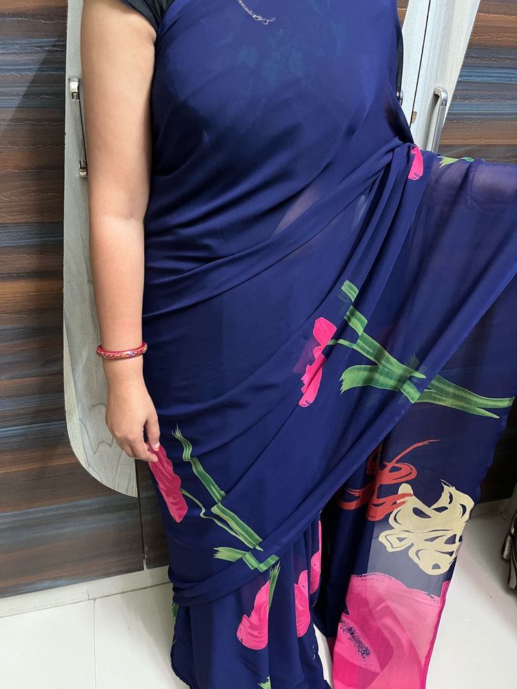 Floral Print Saree