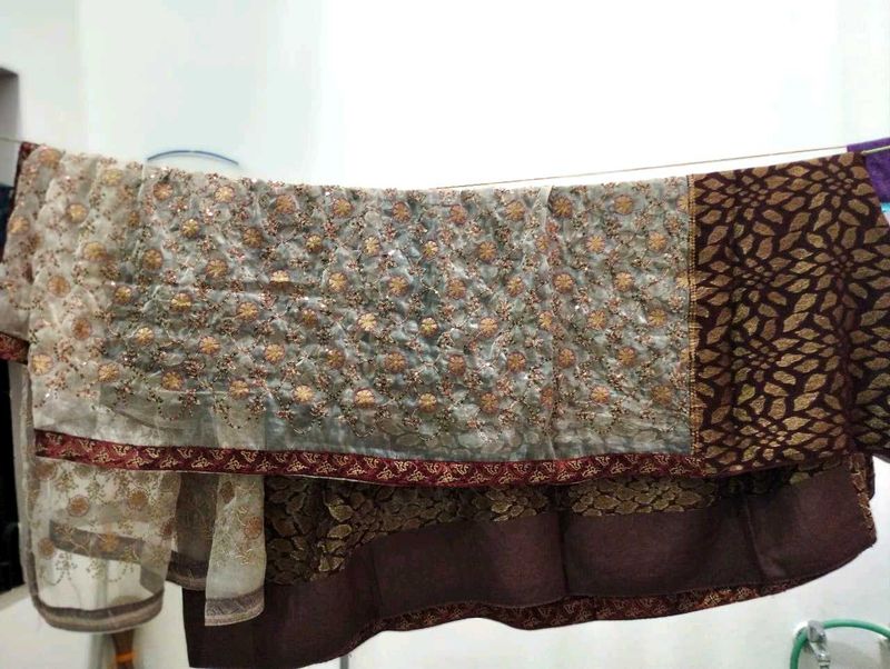 Elegant Embroidered Saree(GEORGETTE+ TISSUE)