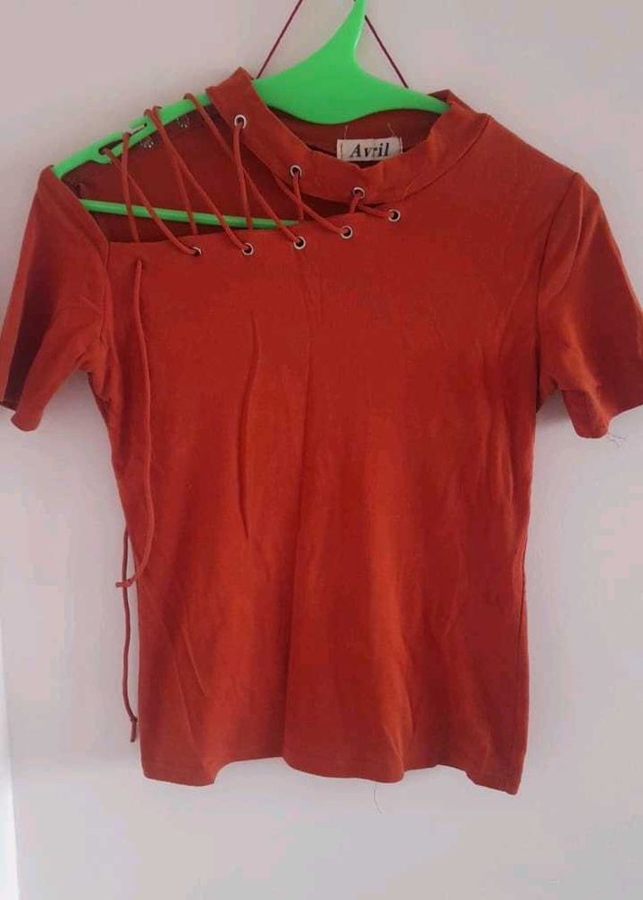 Rust Cutout Top