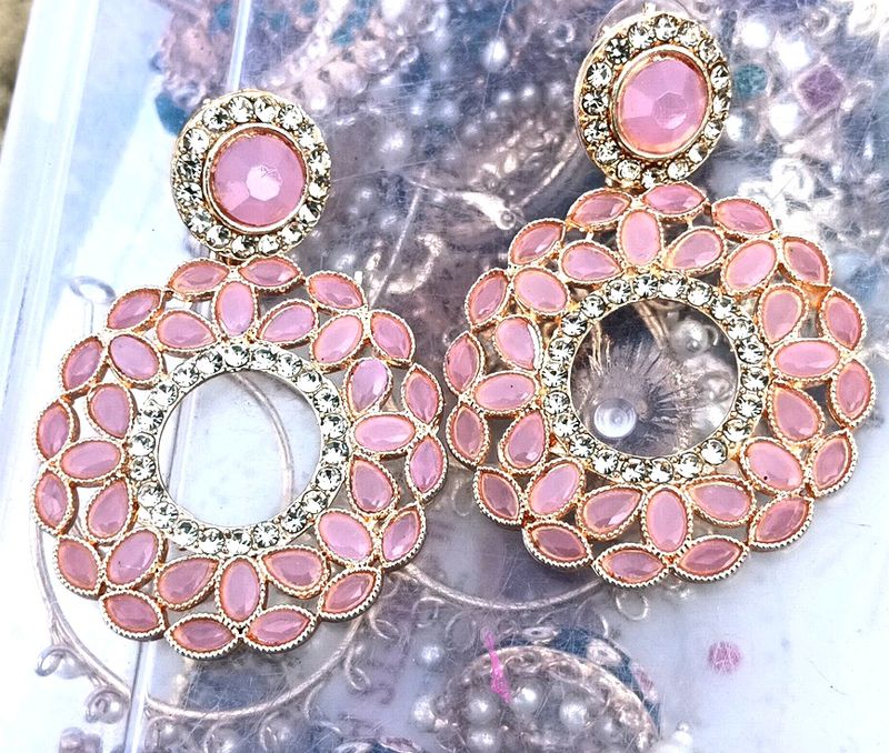 Pink Big Sized New Earrings