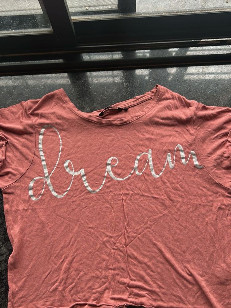 Graphic Print Distressed Tee