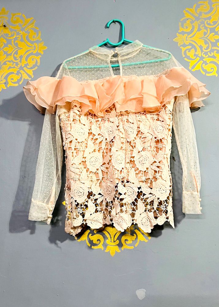 Romantic Lace Ruffle Top