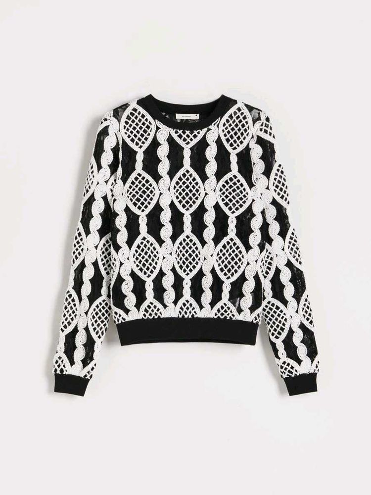 Reserved Lace Overlay Top 🖤