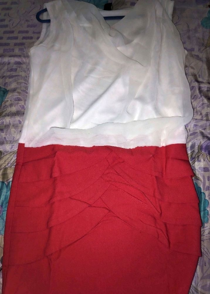 Red &amp; White Dress Top🥰