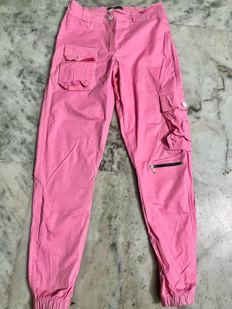 Pink Cargo Trouser Pant