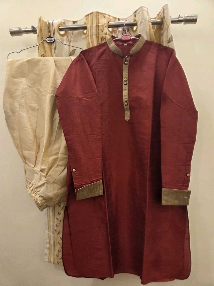 Maroon Kurta Set