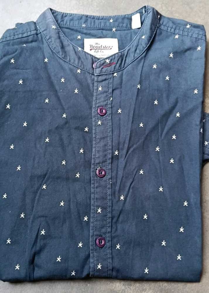 Blue Star Print Casual Shirt