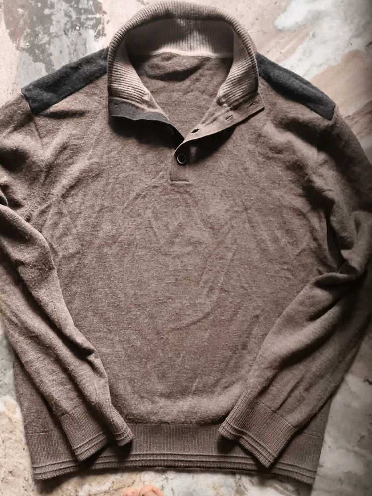 Men's Brown Knit Sweater